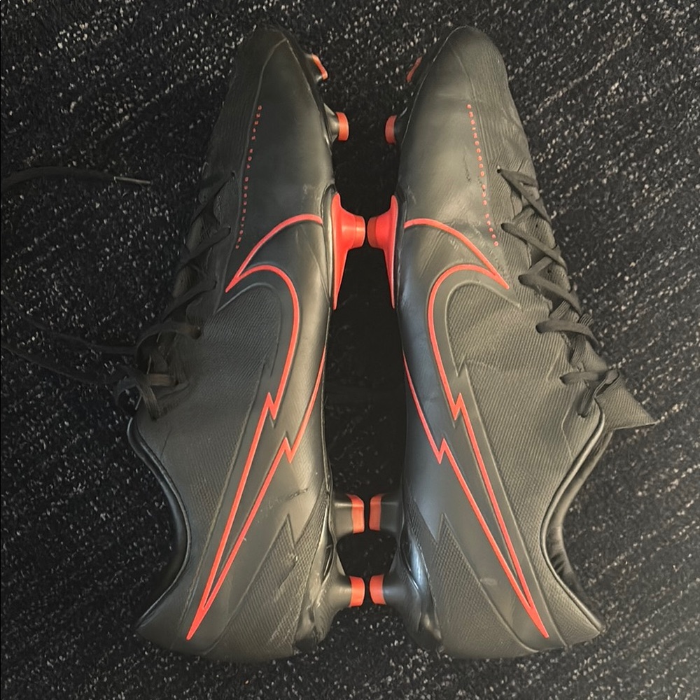 Nike Mercurial Men's Black and Red Soccer Cleats